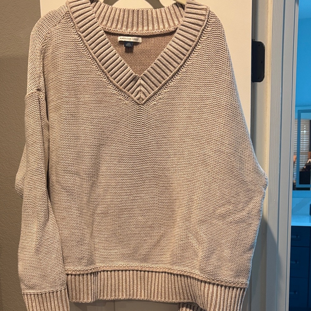 American Eagle Outfitters Tan Knit Sweater